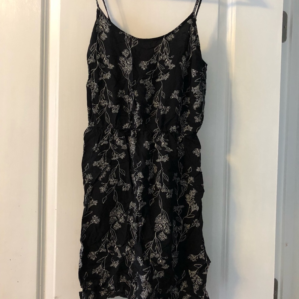 Black flower dress